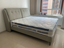 芝華仕（CHEERS）五星皮床意式輕奢雙人主臥室真皮軟包美拉德婚床帶床墊C208灰1.8m 曬單實(shí)拍圖