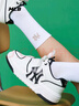 MLB鞋子男女復古板鞋學(xué)長(cháng)鞋休閑運動(dòng)鞋3ASXCA12N-50WHS-235/米白色 曬單實(shí)拍圖