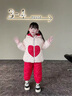 木木屋（mumuwu）品牌童裝女童套裝秋冬季新款兒童棉衣加厚保暖寶寶褲子小女孩冬裝 粉色 90 適合80-90年齡1-2歲左右 曬單實(shí)拍圖