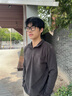 AIGLE艾高男士保暖半拉鏈抓絨衣運動(dòng)上衣戶(hù)外休閑長(cháng)袖 黑色 BP091 M 175/92A 曬單實(shí)拍圖