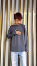 National Geographic國家地理25秋新品CAPH圓領(lǐng)男女同款長(cháng)袖T恤 鐵灰色IRON GREY L 曬單實(shí)拍圖