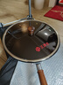 王源吉鐵鍋炒菜鍋老式生鐵無(wú)涂層不粘古法圓底望江南炒鍋36cm 曬單實(shí)拍圖
