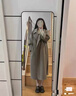 棉致純羊絨雙面毛呢大衣女秋冬季新款中長(cháng)款韓版寬松顯瘦系帶呢子外套 灰駝色純羊毛 【側兜】 XL 158-198斤 曬單實(shí)拍圖