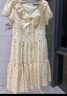 森馬（Semir）連衣裙女荷葉邊V領(lǐng)溫柔少女感2025夏季新款肌理碎花裙小清新 白綠色調(diào)00314 XL 曬單實拍圖