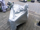百幻電動(dòng)車(chē)防雨罩電瓶車(chē)防曬隔熱車(chē)衣遮雨布摩托車(chē)防雪防塵罩自行車(chē)雨衣 XL碼適用中型踏板【1.9m-2.1m】 曬單實(shí)拍圖