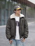 EMPORIO ARMANI/阿瑪尼官方旗艦新款男士翻領(lǐng)飛行工裝夾克棉服外套秋季 U8120-墨綠色 50 (L) (推薦：150-165斤) 曬單實(shí)拍圖