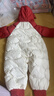 婧麒（JOYNCLEON）嬰兒羽絨服輕薄冬季羽絨連體衣2025新款寶寶衣服外出連體衣服 白紅色 80 曬單實(shí)拍圖