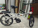 鳳凰（Phoenix） 折疊自行車(chē)女男士?jì)和瘜W(xué)生輕便攜免安裝載可折疊小輪單車(chē) 【免安裝/鋼架】7速五刀白色 20寸【適合身高145-175cm】 曬單實(shí)拍圖