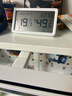 得力（deli）溫度計壁掛電子溫濕度計室內家用數顯高精度精準嬰兒房溫度表 白色 帶時(shí)間+日歷+體感 曬單實(shí)拍圖