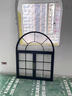 法式窗戶(hù)復古定制鐵藝門(mén)窗上海圓弧老鋼窗拱形窗格子窗半圓形落地 白色框架+長(cháng)虹玻璃 曬單實(shí)拍圖