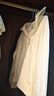 Semir衛(wèi)衣女純色半開(kāi)襟衣服溫柔百搭秋休閑風(fēng)寬松落肩套頭衫ins潮 奶白10501 L 曬單實(shí)拍圖