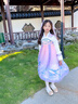 安妮優(yōu)兒（Anneyol）漢服女童秋冬款兒童古裝拜年服冬季國風(fēng)唐裝2025新款女孩古風(fēng)裙子 紫色加絨 130 曬單實(shí)拍圖