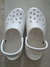 卡駱馳（crocs）女鞋厚底云朵洞洞鞋戶(hù)外休閑時(shí)尚一腳蹬沙灘鞋 206750-100 37-38 曬單實(shí)拍圖