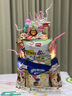 拉迪圖小紅書(shū)同款生日道具儀式感零食蛋糕diy材料插件兒童模型泡沫擺件 雙倍快樂(lè )藍色套餐（含年齡牌） 【29%】8寸三層胚+底托（4米絲帶） 曬單實(shí)拍圖