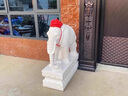 伯爾納石雕大象一對漢白玉小象吉祥如意晚霞紅青石大象雕刻門(mén)口擺件 漢白玉 高30厘米一對 曬單實(shí)拍圖