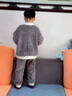 G.DUCKKIDS小黃鴨童裝男童睡衣秋冬季拉布布兒童家居服套裝開(kāi)衫珊瑚絨空調服 灰色 100 尺碼2~3歲【90-100cm】cm 曬單實(shí)拍圖