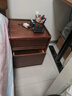 全友家居北美黑胡桃木床頭柜家用臥室抽屜式收納儲物置物小桌子床邊柜 曬單實(shí)拍圖