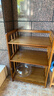斯樸洛特楠竹微波爐架子廚房置物架實(shí)木雜物架收納架多層電器儲物架小書(shū)架 茶色特厚實(shí)心板三層55長(cháng) 曬單實(shí)拍圖