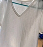 優(yōu)衣庫女裝竹節紗V領(lǐng)T恤/短袖棉白T上衣打底內搭春夏新款483576 00 白色 S /155/80A 曬單實(shí)拍圖
