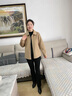 恒源祥中年媽媽春裝雙面呢外套短款2025新款洋氣女士上衣中老年春秋毛呢 紅色 XL (建 議105斤以?xún)? 曬單實(shí)拍圖