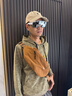 361°斜挎包男士大容量運動(dòng)休閑單肩包女胸包帆布手機包通勤腰包新款 D1 PRO卡其色【獨立水杯倉】 曬單實(shí)拍圖