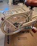 飛鴿（FLYING PIGEON）自行車(chē)成人通勤車(chē)自行車(chē)學(xué)生單車(chē)成人自行車(chē)通勤自行車(chē)女士自行車(chē) 標配奶油米|單速|(zhì)輻條輪+禮包 24寸適合150-170cm 曬單實(shí)拍圖