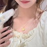 中國黃金（CHINA GOLD）黃金四葉草項鏈女款足金幸運草吊墜鎖骨中秋節生日禮物送女友老婆 【今/次日達】四葉草吊墜【配S925鏈】0.5g 曬單實(shí)拍圖