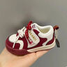 泰蘭尼斯學(xué)步鞋男寶寶秋冬新款童鞋防滑軟底鞋子女童機能鞋面包鞋加絨鞋 白/紅  春秋超纖 24 內長(cháng)15.5適合腳長(cháng)14.3~14.7 曬單實(shí)拍圖