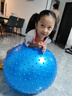 REXL兒童感統訓練大龍球瑜伽球嬰兒早教顆粒加厚防爆平衡球大氣球 【環(huán)保無(wú)味】藍色（加厚防爆） 55cm (身高75cm以下) 曬單實(shí)拍圖