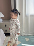 ELLE BABY兒童秋衣秋褲男女童保暖內衣寶寶家居服A類(lèi)純棉套裝草莓園100 曬單實(shí)拍圖