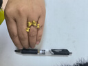中國(guó)黃金（CHINA GOLD）黃金耳釘女士足金蝴蝶結(jié)耳釘純金生日禮物送女友老婆 足金蝴蝶結(jié)耳釘約0.8g【甄選禮盒】 曬單實(shí)拍圖