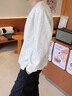 名創(chuàng  )優(yōu)品（MINISO）外套男春秋季古著(zhù)vintage紫色重磅套頭衫情侶潮流寬松高級感衛衣 極光紫(純色) L /175(30天質(zhì)量問(wèn)題全額退) 曬單實(shí)拍圖