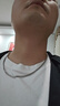 周大生男士S925純銀項鏈粗款潮男百搭款古巴鎖骨鏈生日禮物送男友 曬單實拍圖