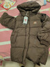坦博爾兒童羽絨服女童中長(zhǎng)款中大童保暖外套聯(lián)名款530712Z 橡木棕 150  曬單實(shí)拍圖