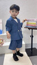 WVD美國品牌兒童休閑西裝套裝男童主持人小禮服英倫風(fēng)男孩生日宴西服米色上衣+背心+短褲90 CM建議體重20-26斤 曬單實(shí)拍圖