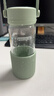 北鼎（Buydeem）茶水分離玻璃水杯高顏值車載便攜隨手杯辦公室泡茶杯淺衫綠470ml 曬單實(shí)拍圖
