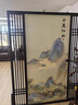 新中式屏風(fēng)隔斷客廳進(jìn)門(mén)遮擋辦公室酒店茶室玄關(guān)山水實(shí)木格柵座屏 左右鏤空 樟子松 200*180CM 整裝 曬單實(shí)拍圖