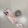 雅好適用蘋果16promax手機(jī)殼iphone16pro新款女15pro創(chuàng)意復(fù)古時(shí)尚玫瑰蝴蝶帶掛繩硅膠軟殼全包防摔保護(hù) 玫瑰蝴蝶粉【短款手腕掛繩】淺粉色 iPhone15 Pro 曬單實(shí)拍圖