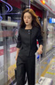 沐依琳時(shí)尚休閑褲女裝套裝2025秋季新款輕奢感女人味氣質(zhì)闊腿褲兩件套潮 黑色上衣+褲子兩件套 L [建議105-115斤] 曬單實(shí)拍圖