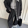 茵曼（INMAN）2025秋冬女裝新款 萊賽爾棉原色條紋翻邊闊腿牛仔褲寬松褲子 深牛仔藍 29 曬單實拍圖