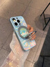 美十美分（MSMF）磁吸帶支架適用蘋果手機殼指環(huán)扣360度旋轉(zhuǎn)新款大耳狗全包防摔女款防摔保護套 藍色支架【遠峰藍】洗澡大耳狗-ZBL503Y iPhone17 曬單實拍圖