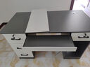 卓禾電腦桌臺式機帶抽屜書(shū)桌家用工作臺簡(jiǎn)約現代辦公桌椅臥室輕奢桌子 熱銷(xiāo)|四抽+主機位款|高級灰120CM 組裝（自行安裝教程） 曬單實(shí)拍圖