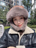 恩若凡狗皮帽子東北俄羅斯貂皮帽子皮毛絨帽男冬季加厚加絨飛行帽防風(fēng)寒 黃棕色 均碼(54-60cm) 曬單實(shí)拍圖