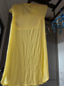 蕉內(nèi)棉棉300S睡裙女士莫代爾夏季涼感睡衣帶杯防走光短袖無袖吊帶睡裙 【短袖帶杯】淺奶酪黃 S 曬單實拍圖