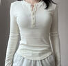 蕉下（beneunder）打底衫女內搭可外穿洋氣亨利領(lǐng)長(cháng)袖T恤女裝SF027米XL 曬單實(shí)拍圖
