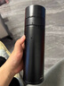 SSIIXX日本品牌一鍵開(kāi)蓋保溫杯車(chē)載辦公水杯無(wú)縫不銹鋼茶水分離速開(kāi)泡茶 商務(wù)黑(禮盒精裝) 480ml 曬單實(shí)拍圖