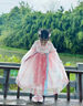 萌乎桃桃露漢服女童2025新款夏季中國風(fēng)連衣裙公主裙粉色襦裙 粉色110 曬單實(shí)拍圖