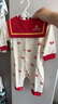 babylove嬰兒連體衣春秋純棉滿(mǎn)月百天寶寶哈衣喜慶周歲新生兒衣服 富貴有余-奶白 59cm 曬單實(shí)拍圖