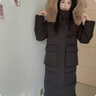 楊紫同款零下40度500g極寒鵝絨羽絨服情侶超厚哈爾濱旅游防寒外套 黑色  貉子真毛領(lǐng) 男女同款單件極寒保暖 M 充絨量420克-建議100~120斤左 曬單實拍圖