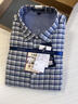 喬亞高端襯衫男長(cháng)袖秋冬款磨毛保暖襯衣商務(wù)休閑抗皺免燙彈力 865-5藍色格子 【磨毛】 41 建議140-160斤 曬單實(shí)拍圖